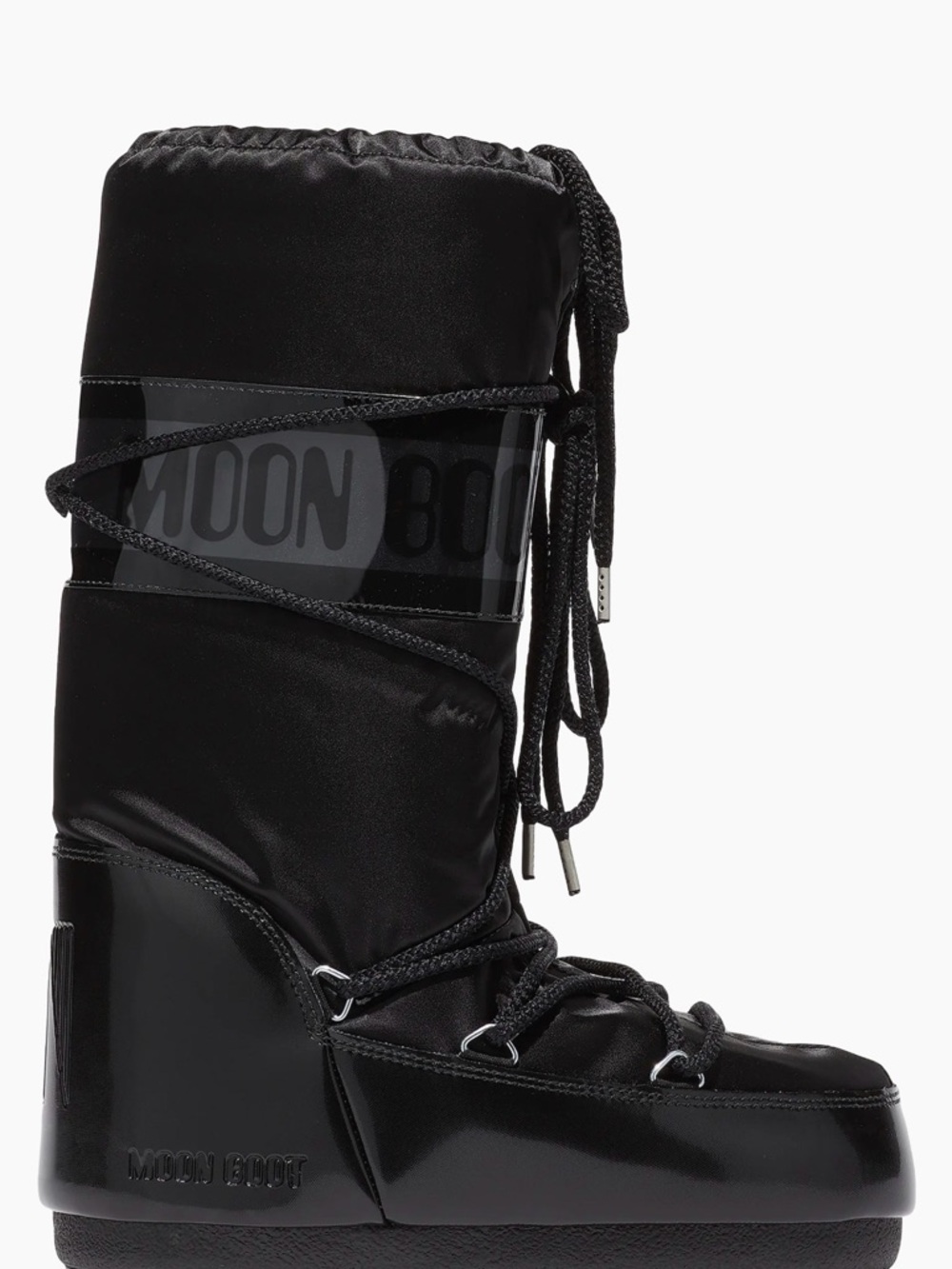 Moon Boot Black Tall Winter Lace-Up Boot